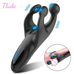 Vibrators Penis Delay Trainer Exerciser Glans Stimulater Massager Mens Vibrator Male Masturbator Equipment Sex Toys Adult Goods For Men 230206