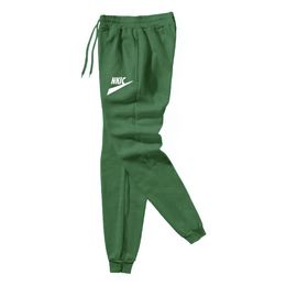 Women's Green Pants Autumn Mens Sports Running Pants Pockets Training Elastic Waist Jogging Casual Brand letter Print Trousers Sweatpants S-3XL