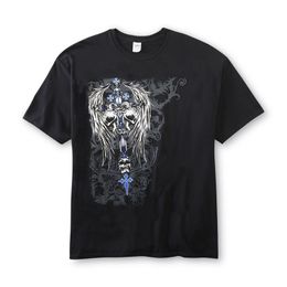 Men's TShirts Fashion Skull Wing Cross Templar Symbols Graphic Printed TShirt Summer Cotton ONeck Short Sleeve Mens T Shirt S3XL 230206