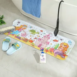 Bath Mat for Kids Non Slip Baby Bathtub Mat 40*100cm Anti Slip Toddler Shower Mat with Suction Cups and Drain Holes 001