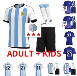 23 22 Argentina soccer Jersey 2024 J. Correa Lanzini KUN AGUERO LO CELSO MARTINEZ TAGLIAFICO DYBALA Adult men kids Football kit shirt set uniforms socks