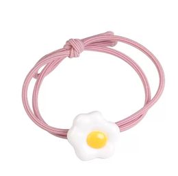 Hair Rubber Bands Cute Korea Children Women Elastic Band Sweet Yolk Ties Rope Girl Scrunchy Kids Ponytail Holder Fashion Designs Dro Dh3Xk