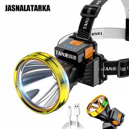 Headlamps Headlamp Ultra Bright Power Bank LED Headlight Fishing Camping Powerful USB Rechargeable Outdoor Glare Headlights Miner's Lamp