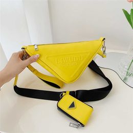 2023 Purses Clearance Outlet Online Sale Women's new three-dimensional embossed letters light triangle single shoulder messenger women's bags