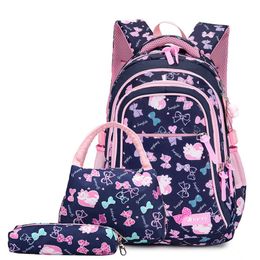 Children School Bags for Girls princess waterproof school Backpacks Kids Printing Backpacks set Schoolbag kids Bags for Teenagers 273e