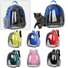 Dog Car Seat Covers Pet Portable Carrier Backpack Space Travel Cat Bag Transparent Bottom Venting Hole Breathable And Comfortabl