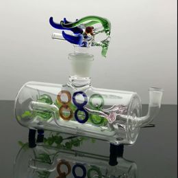 Thick Glass Bowl Pipes Colour Bowls Smoking Classic color large faucet horizontal pipe 8 dragon kettle water smoke bottle