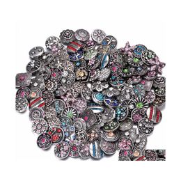 Charm Bracelets Noosa Snap Button Jewellery Wholesale Lot Fit Bracelet Bangles Necklaces 18Mm Metal Rhinestone Ginger Buttons Drop Deli Dhwog