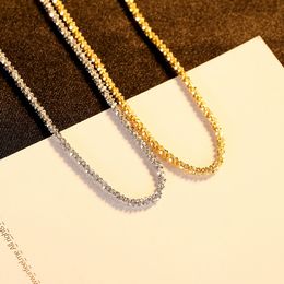 Neue Mode Frauen Luxus S925 Silber Halskettenketten Schmucktemperament mit 18 Karat Gold Exquisity Sexy Colarbone Kette High-End-Accessoires plattiert
