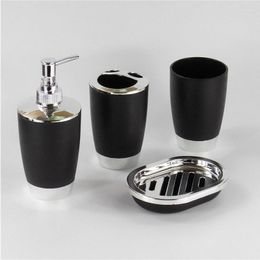 Bath Accessory Set Simple Household Bathroom Supplieswash Cup Toothbrush Holdersoap Holder 4 Pcs/set Of Accessories