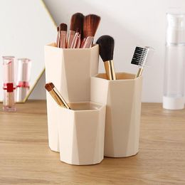 Storage Boxes Fashion Cosmetic Brush Box Pen Holder Rack For Makeup Nail Polish Table Organiser Make Up Tools