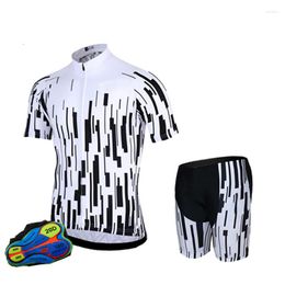 Racing Sets MTB Suits Bicycle Sportswear For Men Quick Drying Bike Jerseys And Bib-shorts Pro Team Cycling With Gel 20D Padding