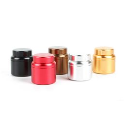 Latest Smoking Colourful Aluminium Alloy Seal Storage Dry Herb Tobacco Grind Spice Miller Jars Portable Bottle Handpipes Grinder Tank Container Accessories