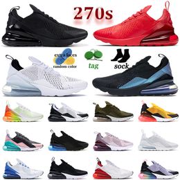 Sports Nike Air Max Airmax 270 Running Shoes Triple Black White Barely Rose New Quality Platinum Volt Airmaxs 27C 270s Men Women Tennis Trainers Sneakers 36-47 Adidas