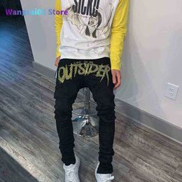 Men's Jeans 25 Styles Men Stretchy Ripped Skinny Biker Elastic Slim Jeans High Quality Punk Trousers Rhinestone Street Denim Pencil Pants 020723H