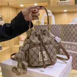2023 Purses Clearance Outlet Online Sale Design female new fashion style messenger bag versatile texture hand carrying one shoulder Bucket Bag Handbags