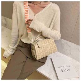 2023 Bags Clearance Outlets Small bag women's fashion soft letter one shoulder slanting cross handbag portable embossed small square Purse Outlet