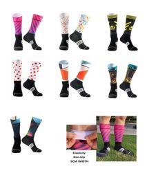 Sports Socks LASER CUT ONE PAIR 5CM WIDTH MITI Power Band Cycling Antislip Bike Racing Breathable FOR Men And Women