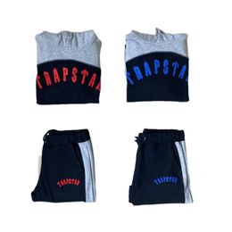 Men's Hoodies Sweatshirts Trapstar London Color Matching Designed 1 1 Top Quality Towel Embroidery Pullover Fleece Hooded 230206