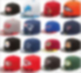 2024 New Full 8 Size Men's Baseball Full Closed Caps Summer Royal Blue Letter Bone beige Team Colour Football Casual Sport Fitted hats For Men And Women F17-04