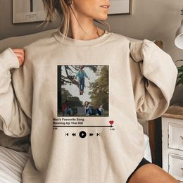 Men's Hoodies Sweatshirts Running Up That Hill Sweatshirt Stranger Things Inspired Unisex Song Hoodie Retro Clothes 230105