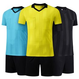 Running Sets designs referee soccer jersey football shirt referee judge uniform breathable soccer sets referee uniforms 230206