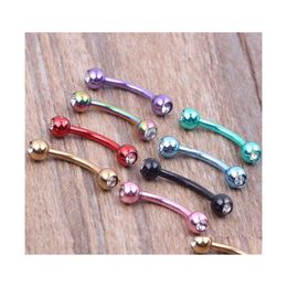 Tongue Rings Cool 100Pcs Wholesale Lots Labret Lip Body Pierce Nipple Navel Belly Eyebrow Bar Accessories 670 T2 Drop Delivery Jewelr Dhcog