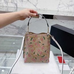 Designer Bucket Bag For Women Flower Print Crossbody Bag Luxurys Tabby Handbags Vintage Leather Shoulder Bags Shopping Tote Bags