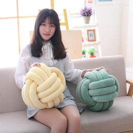 Pillow 30 30cm Knotted Plush Ball Design Round Throw Waist Back S Home Sofa Bed Decoration Dolls Toys For Kids