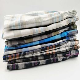 Men's Shorts 4Pcs/lot Boxer Men Thin Summer Underwear Cotton Man Short Breathable Plaid Flexible Male Underpants 5XL 6XL Y2302