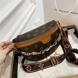 Designer handbag Store 60% Off Ins small women's chain red print chest bag Korean version fashion soft leather one cross shoulder backpack