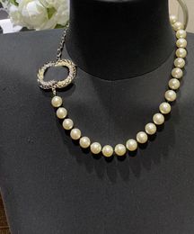 Fashion Classic Necklaces Designer Short Pearl Necklace for Women Party Wedding Lovers Mother's Day Gift Channel jewelry for Bride With flannel bag