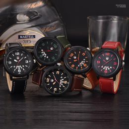 Wristwatches Watches Men XI Fashion Leather Strap Day Date Calendar Casual Quartz Watch Relogio Masculino Marca Original 2023 Moun22