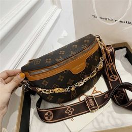 2023 Purses Clearance Outlet Online Sale Ins small women's chain red print chest bag Korean version fashion soft leather one cross shoulder backpack