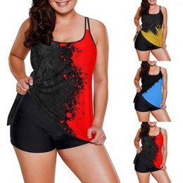 Women's Swimwear Suitable For Women Two Piece Flowy Tankini Teen Swim Suits Girls Short Sleeve Bathing Suit