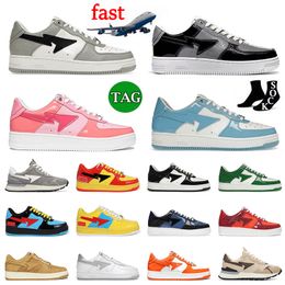 Classic SK8 Designer Running Shoes Sta Men Women Sneakers Colour Camo Combo Black Grey Pink Blue White Green Patent Beige Orange Pastel Trainers Outdoor Sports 36-45