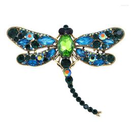 Brooches Pins Brand Assorted Colours Crystal Rhinestones Large Dragonfly Brooch Ornament JewelryPins Kirk22