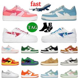 ABC Camo SK8 Running Shoes Designer Sta For Men Women Trainers Pink Blue Patent Black White Orange Beige Pastel Green Sneakers Outdoor Jogging Sports 36-45
