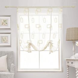 Curtain Sheer Roman Curtains Short Style Kitchen Blind Top Grade Tulle Fabric Window Treatment Voile Valance