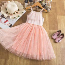 Girl Dresses Keelorn Kids Summer For Girls Fashion Sequins Sweet Princess Vestidos Ball Gown Mesh Patchwork Dress Baby Clothing