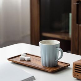 Plates Musowood Acacia Small Serving Tray Rectangle Wooden Tea Table Plate Storage Dish For El Home DecortionTray