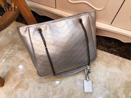High Quality designer women handbags Genuine Leather bags messenger square Metal chain Fashion womens handbag large capacity Buckles Luxury shoulder bag 1003