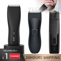 Epilator Men's Electric Groyne Hair Trimmer Pubic Body Grooming Clipper for Men Bikini Rechargeable Shaver Razor 230206