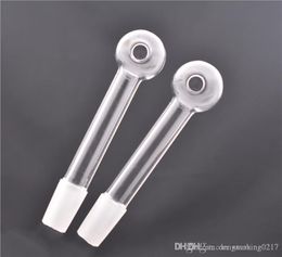 14mm 18mm male clear thick pyrex glass oil burner water pipes for oil rigs glass bongs smoking bong tool