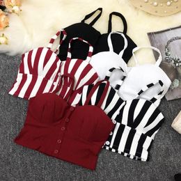 Women's Tanks Vest Women's Bra Top Sling Corset Summer Harajuku Jacket Sexy Lady Fashion Crop Tops Halter