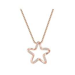 Pendant Necklaces Star For Women Statement Classic Hollow Choker Necklace Engagement Jewellery Rose Gold Sier Drop Delivery Pendants Dhrv7