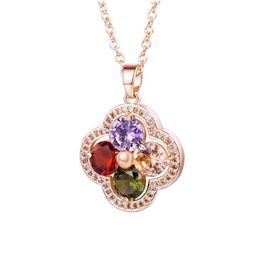 Lockets Wholesale New Korean Zircon Womens Necklace Pendant Hollow Water Drop Rose Gold Manufacturer Delivery Jewelry Necklac Dhgarden Dhzlf
