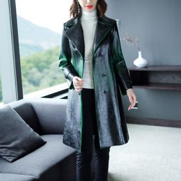 Women's Leather & Faux High Quality PU Coat 2023 Autumn Winter Women Suede Outerwear Plus Size XXXXL Overcoats FemaleWomen's