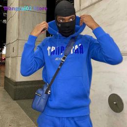 Men's Hoodies Sweatshirts Men's Hoodies Sweatshirts Blue Trapstar Hoodie Trending Products Top Quality Men Women Fashion Casual Hooded Sweatshirts Set 020723H