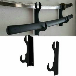 Bathroom Shelves Sword Stand Hook Two-Layer Wall-Mounted Samurai Display Holder Support All s 230207